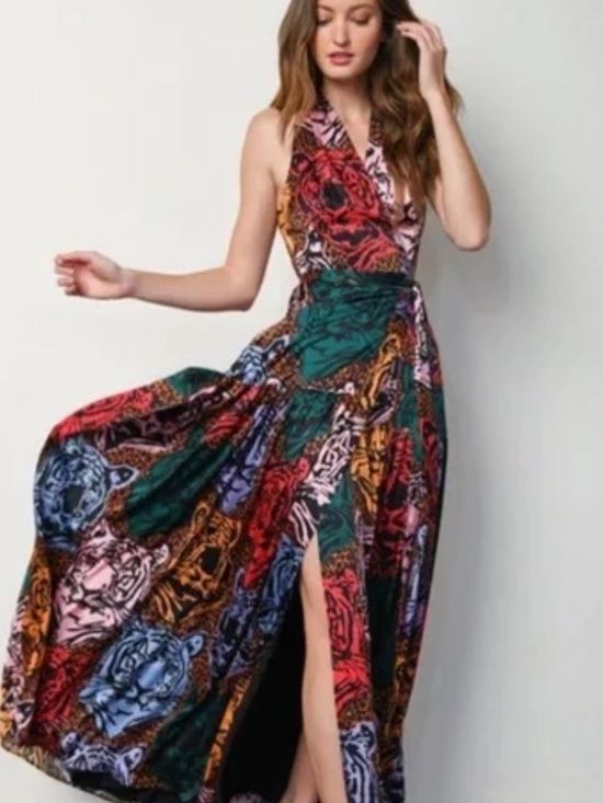 Anthropologie Dresses & Skirts - Hutch Pop Tigers Wrap Dress - Sz. L - NWT in packaging.